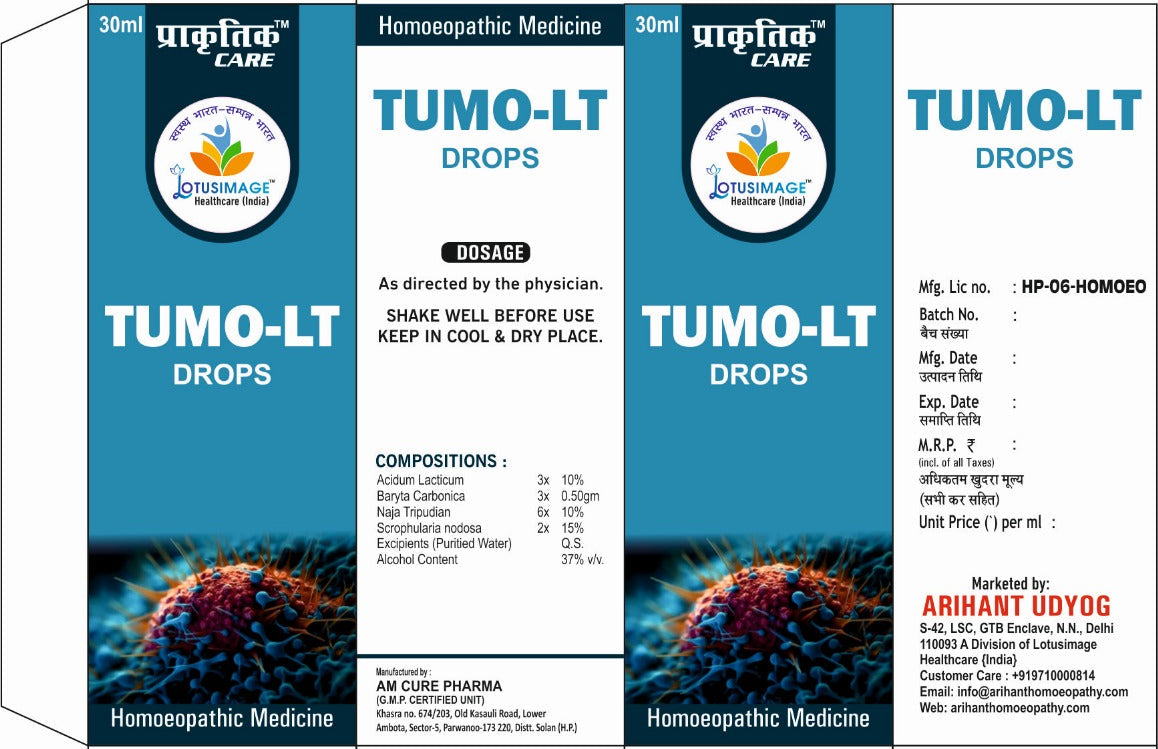 TUMO-LT Homeopathy Drops – Natural Cellular and Immune Support (30ml)