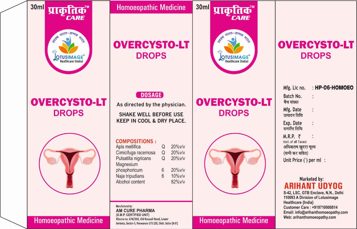 OVERCYSTO-LT Drops – Natural Relief for Ovarian Cysts and Pelvic Discomfort (30ml)