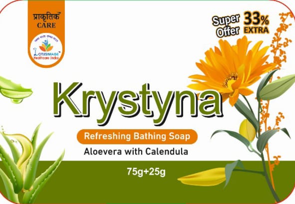 Krystyna Aloe Vera & Calendula Soap – Refreshing & Skin-Soothing Bathing Bar